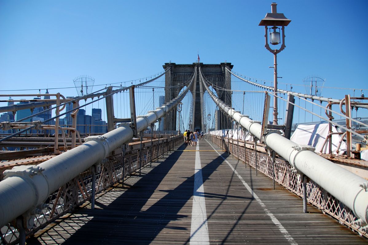 12 The First Cable Tower On The Walk Across New York Brooklyn Bridge